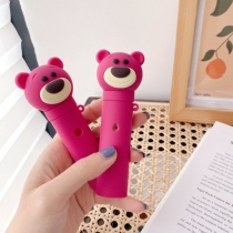 RELX Yueche generation four generations cartoon lanyard silicone leather case Cigarette rod soft rubber protective case Yuake cute strawberry bear