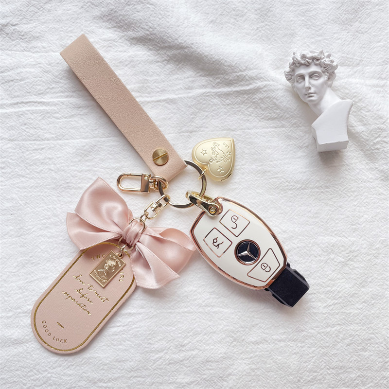 Mercedes-Benz key set E-Class s-Class C200L GLA200 gle gla female high-end Shell buckle exquisite hanging