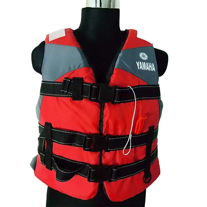 New factory direct color mountain leaf adult life jacket safety surfing rafting belt belt across red and blue