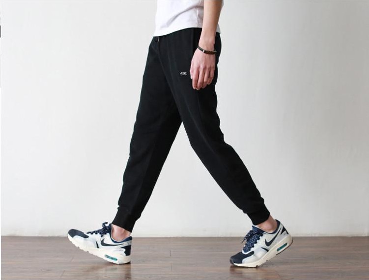 Mùa hè phần mỏng Li Ning bó sát của nam giới beamed cotton quần âu chân đóng cửa chạy quần harem quần quần gym