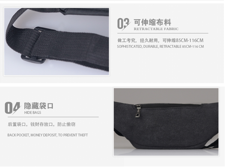 Wearable new canvas túi điện thoại di động của nam giới đa chức năng thực tế túi thể thao ngoài trời và giải trí chạy túi túi đựng điện thoại đeo hông