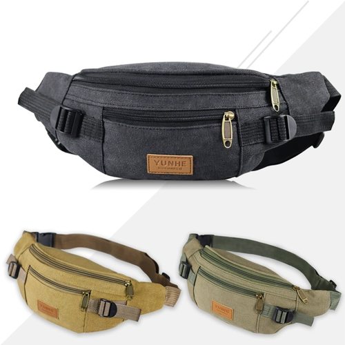 Мужская износостойкая поясная сумка, тканевая универсальная вместительная и большая нагрудная сумка, спортивная сумка через плечо