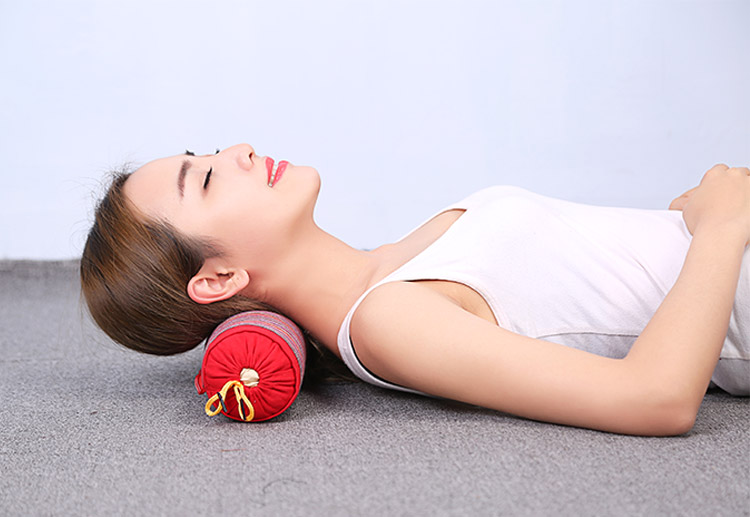 Gối cổ tử cung cũ bằng vải thô kiều mạch vỏ da cổ tử cung kẹo gối cổ gối sửa chữa chăm sóc sức khỏe cổ tử cung - Gối gối chống trào ngược concung