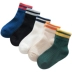 Trẻ em vớ cotton mùa thu và mùa đông mới 3-5-7-9 tuổi ống học sinh vớ bé gái bé gái lớn vớ cotton mới tất cotton mỏng đẹp Vớ