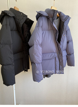 Mens~Japanese standard 90 white goose down four-sided elastic patch bag Real wear can be removed hooded stand-up collar goose down down jacket 9740