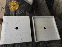  Marble base Sculpture table Art base Black stone table processing club stone booth custom manufacturer
