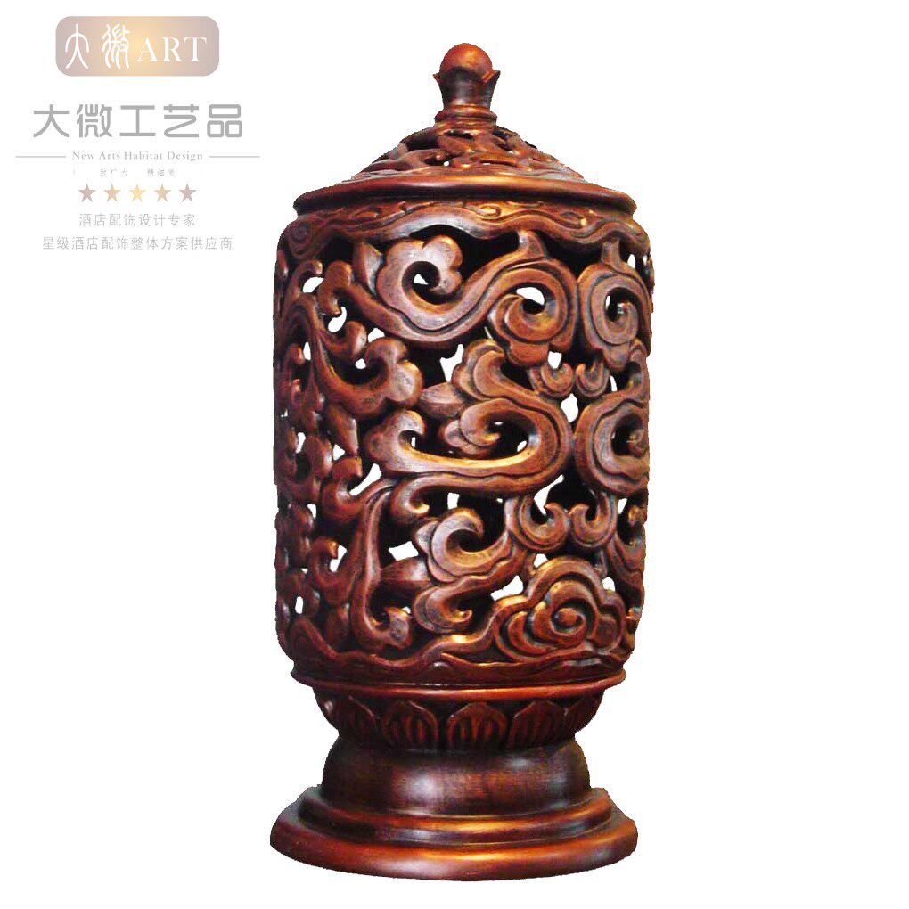 Open-carved lotus cloud pattern palace lamp sculpture decoration decoration hotel club sales center stairway decoration art