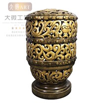 Chinese classical openwork palace lantern hollow sculpture decoration hotel club decoration professional creative abstract artwork