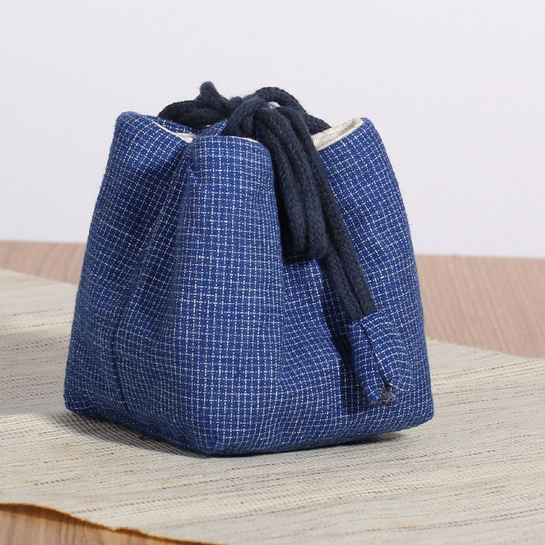 Cloth tea set cloth bag Taoran fast customer cup turn free to soak Lu Baojing Qing style universal tea set personal anti-collision bag