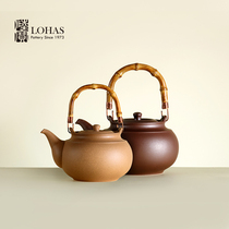Taiwan Lubao Ceramics Baoman Kettle Health straight fire pottery pot Boiled water boiled white tea Bamboo beam pot Kung Fu tea set