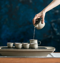 Taiwan Lubao Ceramics Express Snow When Sunny Tea Ceremony Tea Group Cast Ink Tea Table Wende Day Style High Gear Gift Boutique Tea Set