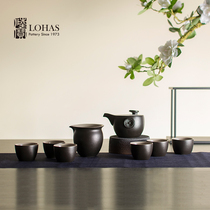 Taiwan Lubao Ceramic Dingkiln Longgrain Tea Group Brief Outdoor Travel portable Spring Festival Gift to customer tea set