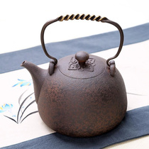 Yilong imitation rust moon spring boiling water pot ceramic power tea accessories Tao pot home handmade copper to cook teapot with lifting beam