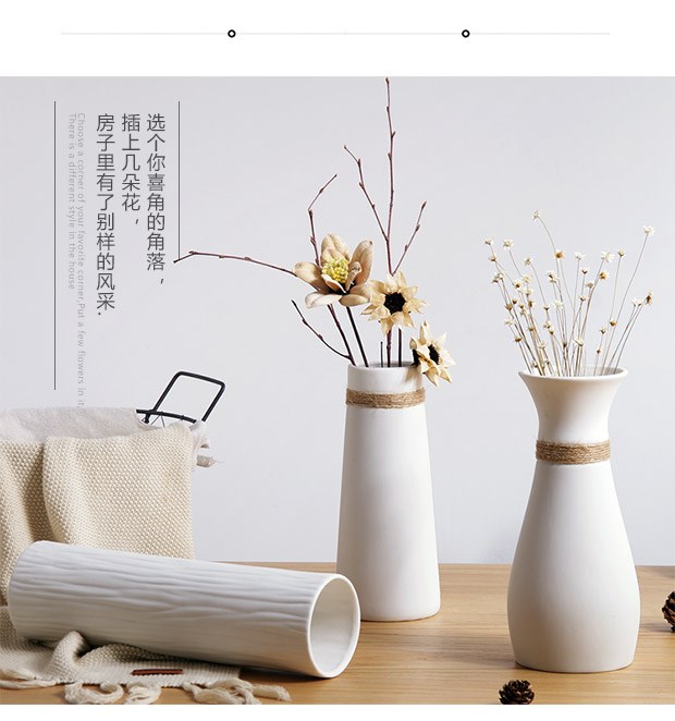 Yousiju đơn giản hiện đại bình gốm sáng tạo trang trí phòng khách trang trí bàn nhỏ tươi chèn bình hoa cắm - Vase / Bồn hoa & Kệ chậu thủy tinh treo tường
