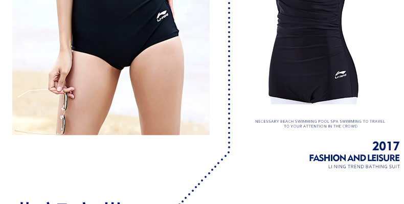 Li Ning áo tắm một mảnh nữ bảo thủ Slim ngực nhỏ tụ tập áo tắm tam giác che bụng thon gợi cảm nóng bỏng mùa xuân - Bộ đồ bơi One Piece đồ bơi liền thân cho bé gái