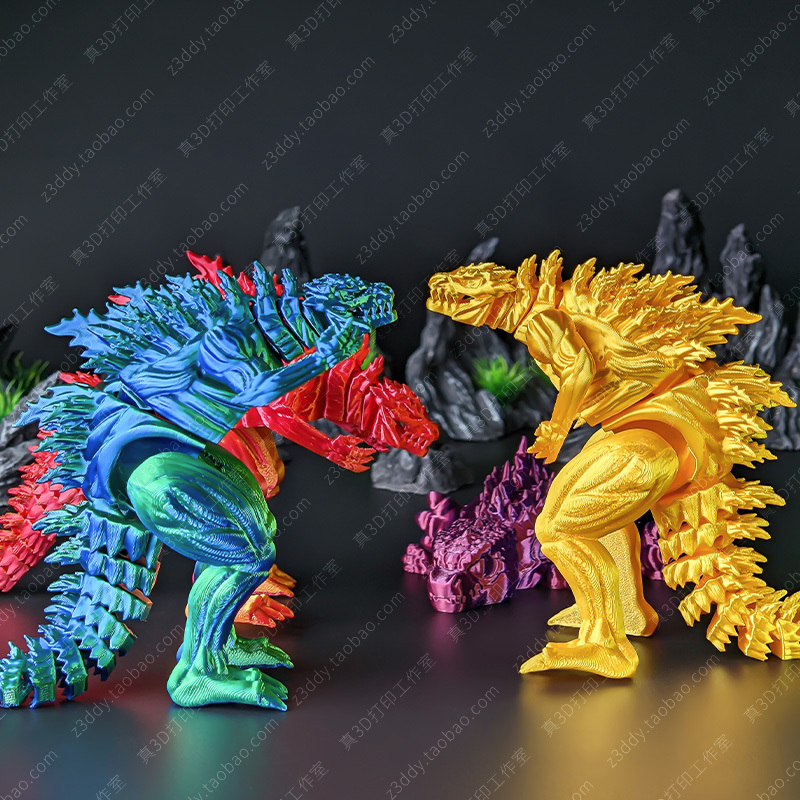3D Printed Muscle-Slimmed Dinosaur Model Plastic Movable Joint Educational Toy Universal Colorful Ornament for Children