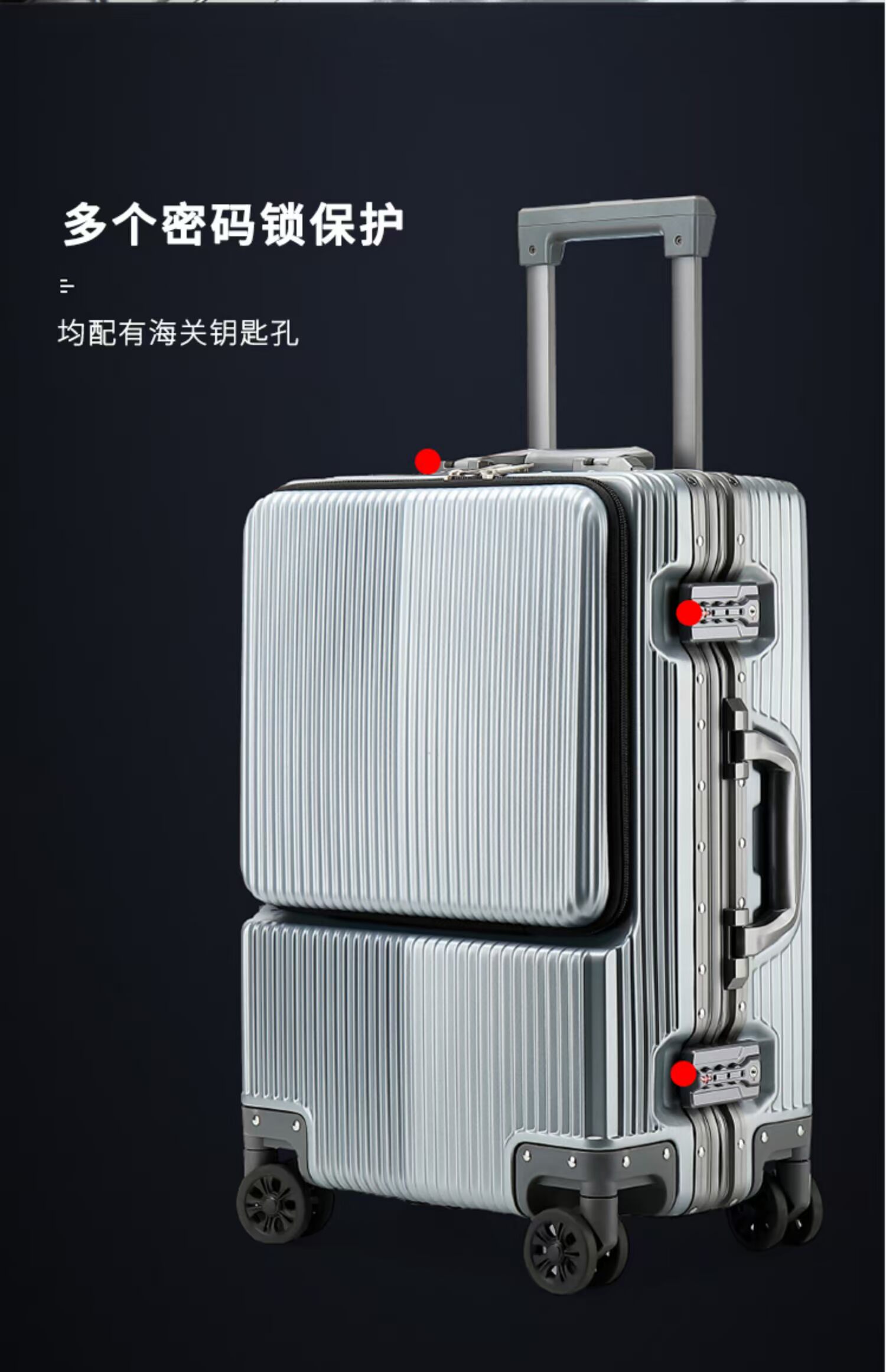 Hộp hành lý in lưới màu đỏ xe đẩy trường hợp vali nữ 20 hộp da học sinh bánh xe phổ thông 24 hộp mật khẩu nam 26 inch - Va li va li kéo