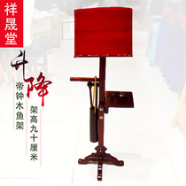 Xiangshengtang Buddhist supplies solid wood Emperor Bell shelf imitation mahogany Bell shelf wooden fish wind bell hanging temple bell rack 90CM