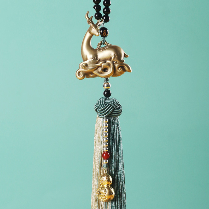 Yilu Ping An copper car pendant net red car high-end car pendant jewelry car rearview mirror pendant men and women