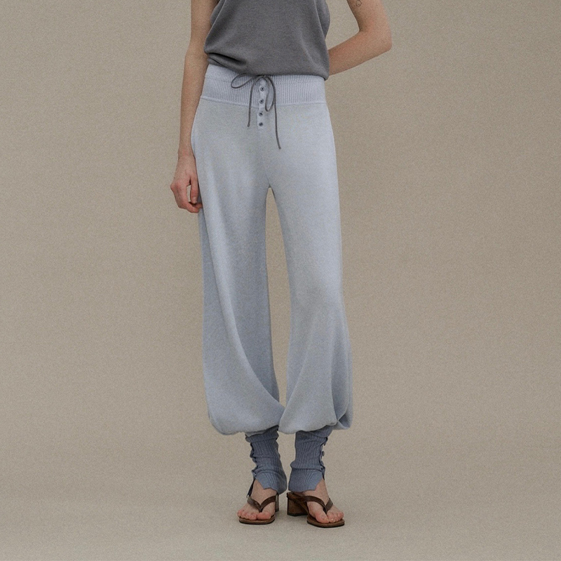 Sun Leyan's Same Style O Cloche Code Merino Wool High-Waisted Lantern Pants for Women, New for Spring/Summer 2026 Sun Leyan's Same Style O Cloche Code Merino Wool High-Waisted Lantern Pants for Women, New for Spring/Summer 2026