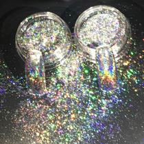 Halloween diamond powder mermaid laser glitter powder eye shadow powder colorful nail art rainbow powder electroplating metal silver