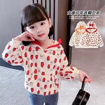 Spring Dress Girl Hooded Sweatshirt Girl Treasure 2022 New Korean Edition Tops Tide Kids Kids Net Red Fashion T-Shirt 1-3