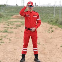 Lansenkai summer quick-drying emergency rescue clothing fire rescue team clothing elastic breathable training clothing suit