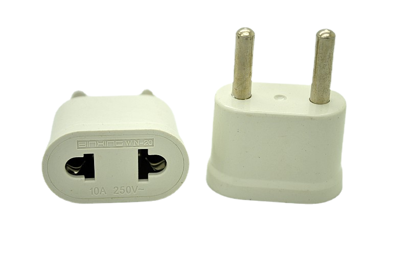 Two-footed Design Power Converter South Korea Russia Nordic Denmark Finland Iceland Norway Sweden Round plug