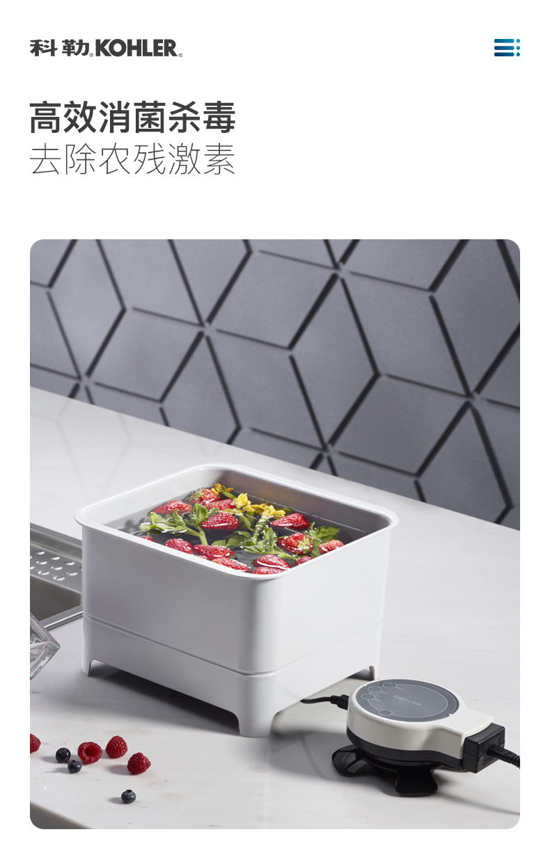 KOHLER 科勒 K-76792T-NA 果蔬清洗机 天猫优惠券折后￥389包邮（￥1499-1110）