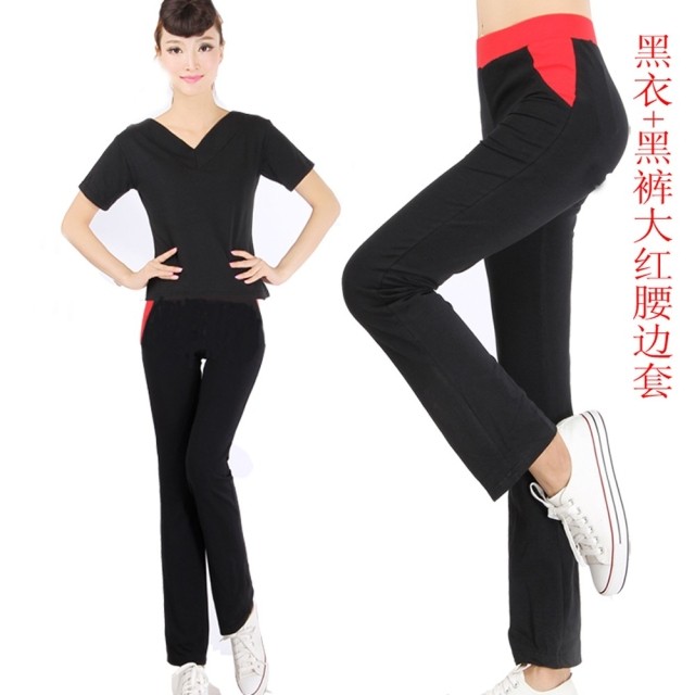 Ngắn tay thể thao phù hợp với thể dục thể dục nhịp điệu quần áo của phụ nữ quần yoga quần áo chạy tập thể dục quần áo trang phục múa trang phục tập gym nam
