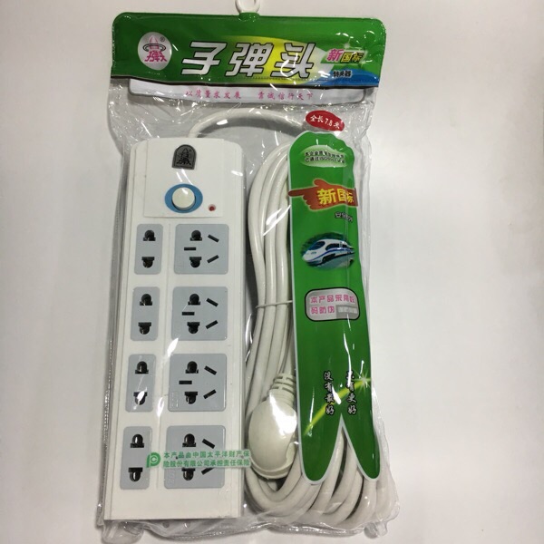 Bullet socket row plug-in row TS402 2 8 m 8-bit socket 4 8 m extension cord wiring board plug-in board