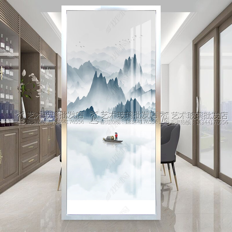 Modern Decorative Living Room Screen in the family Xuanguan bedroom shielded home dry and wet Chinese partition light and luxurious minimalist landscape