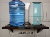 Stainless steel kitchen hanging wall shelve wall-mounted monolayer microwave rack square pipe drain rack tuning shelf customisation