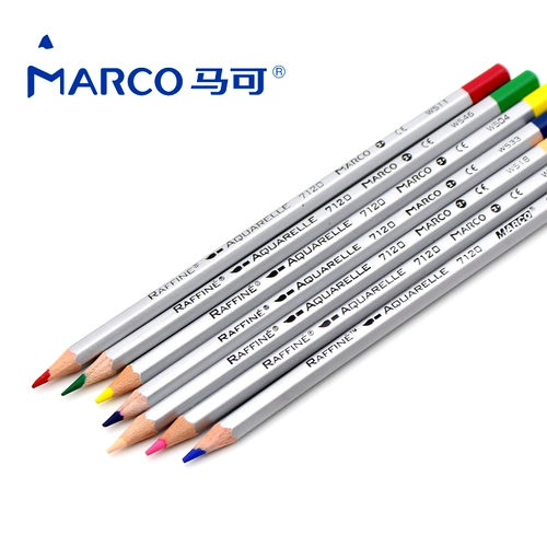 Marco/Horse Water -Современный цветовой карандаш Марк 7120 Water -soluble Clorkful Terminal Single Color Pencil 36 Color Selection