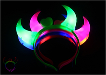  Halloween luminous toy party decoration headband Luminous big horn headdress Stall toy hot supply
