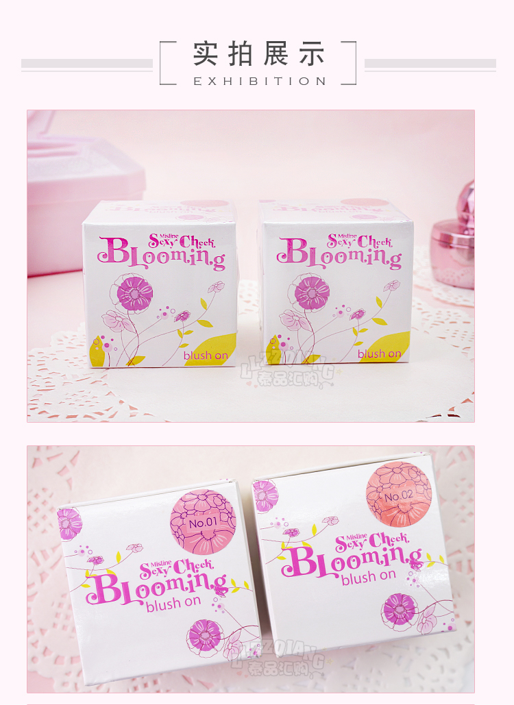Thai Mistine hoa mảng bám blush rouge chính hãng nude trang điểm đỏ trang điểm làm sáng da tự nhiên lâu dài phấn má sivanna