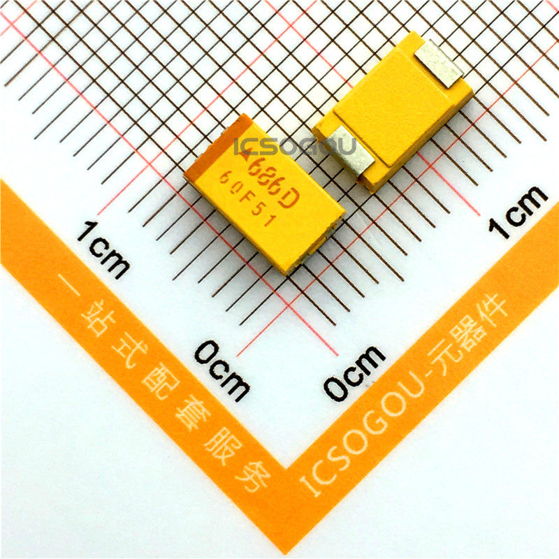 SMD tantalum capacitors 2917 7343 68UF(686) 20V D type precision 10%