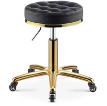 Beauty Stool Hairdresle Shop Chair Lift Swivel Round Stool Beauty Hair Shop Pulley Large Bench Makeup Hair Salon Mealstool