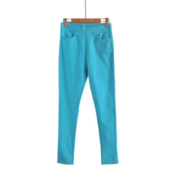 Counter price 569 cotton spring and summer new version korean slim slim pencil foot candy color denim trousers for women