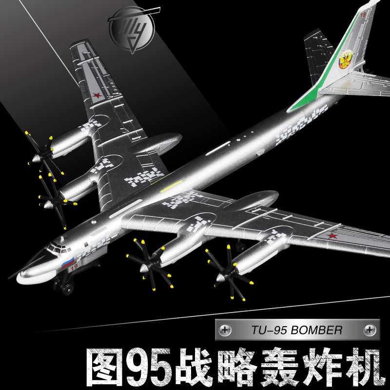 Russian Tu-95 Strategic Bomber Model Tu95 Bear Alloy Model Finished Product Display Collection Bomber Model