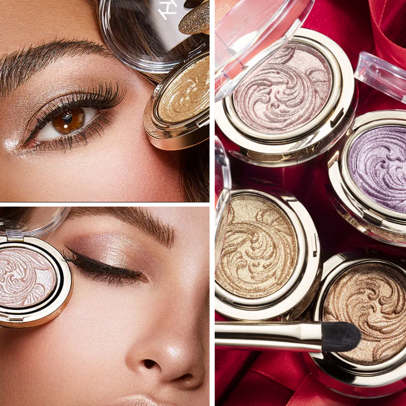 Giant Fold Spot KIKO2021 Christmas Limited Monochrome Eye Shadow Holiday Gems sparkling champagne gold 02 high light