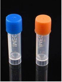 塑料1.8ml平底螺口冻存管 2ml冷冻管锥底离心管可立样品管带垫圈