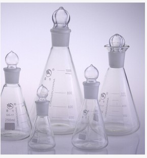 具塞三角烧瓶 50ML--500ML 磨口带塞三角烧瓶 50ML 锥形瓶具塞