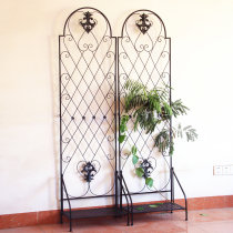 Iron climbing rattan screen with base climbing bracket flower stand outdoor courtyard balcony pastoral clematis rose