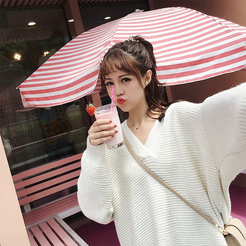 孙啦啦 自制秋季新款纯色宽松套头毛衣女性感露背oversize大毛衣~