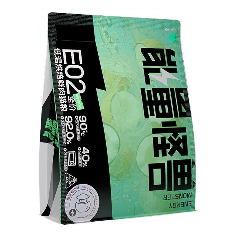 能量怪兽E02低温烘焙天然无谷椰子鸡肉美毛不掉毛全价幼猫成猫粮