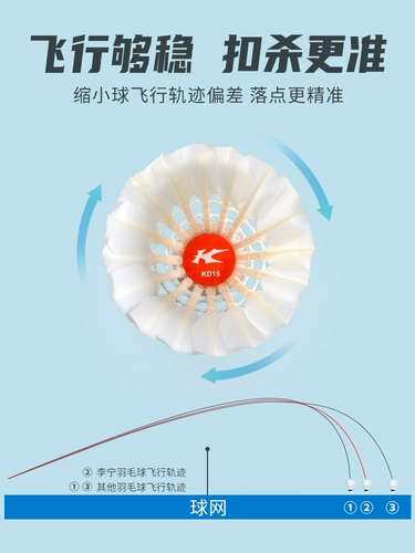 Kaisheng Badminton Li Ning подлинный король KD15 KD15 Стабильный профессиональный тренировочный мяч.
