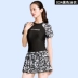 Đồ bơi Li Ning Bà thể thao áo tắm một mảnh áo tắm bảo thủ che bụng thon gọn ngực nhỏ tập hợp áo tắm mùa xuân nóng - Bộ đồ bơi One Piece đồ bơi 1 mảnh dáng váy Bộ đồ bơi One Piece