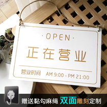 Welcome to the double-sided listing something to go out come back to business time phone prompt wooden door customization