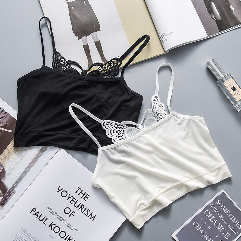 All-match bowknot tube top camisole hollow out wrapping chest lace camisole modal small camisole female bottoming